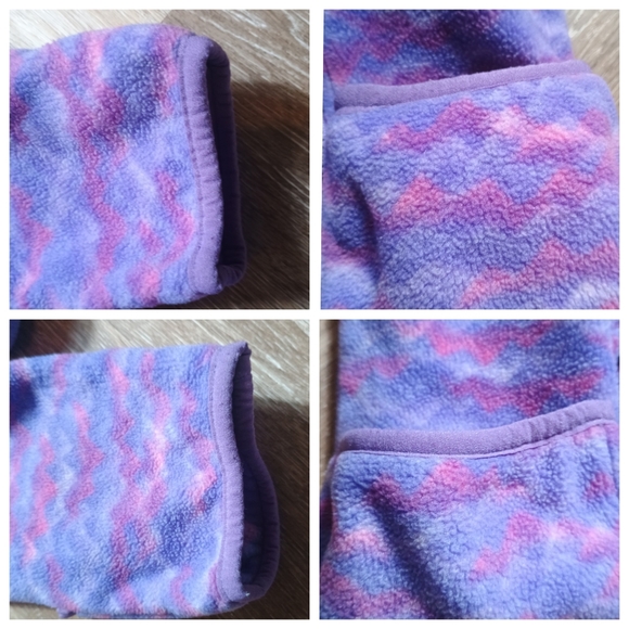 Columbia Full Zip Full Onepiece Bodysuit fleece bunting Tie Dye Pink & Purple - Picture 9 of 13